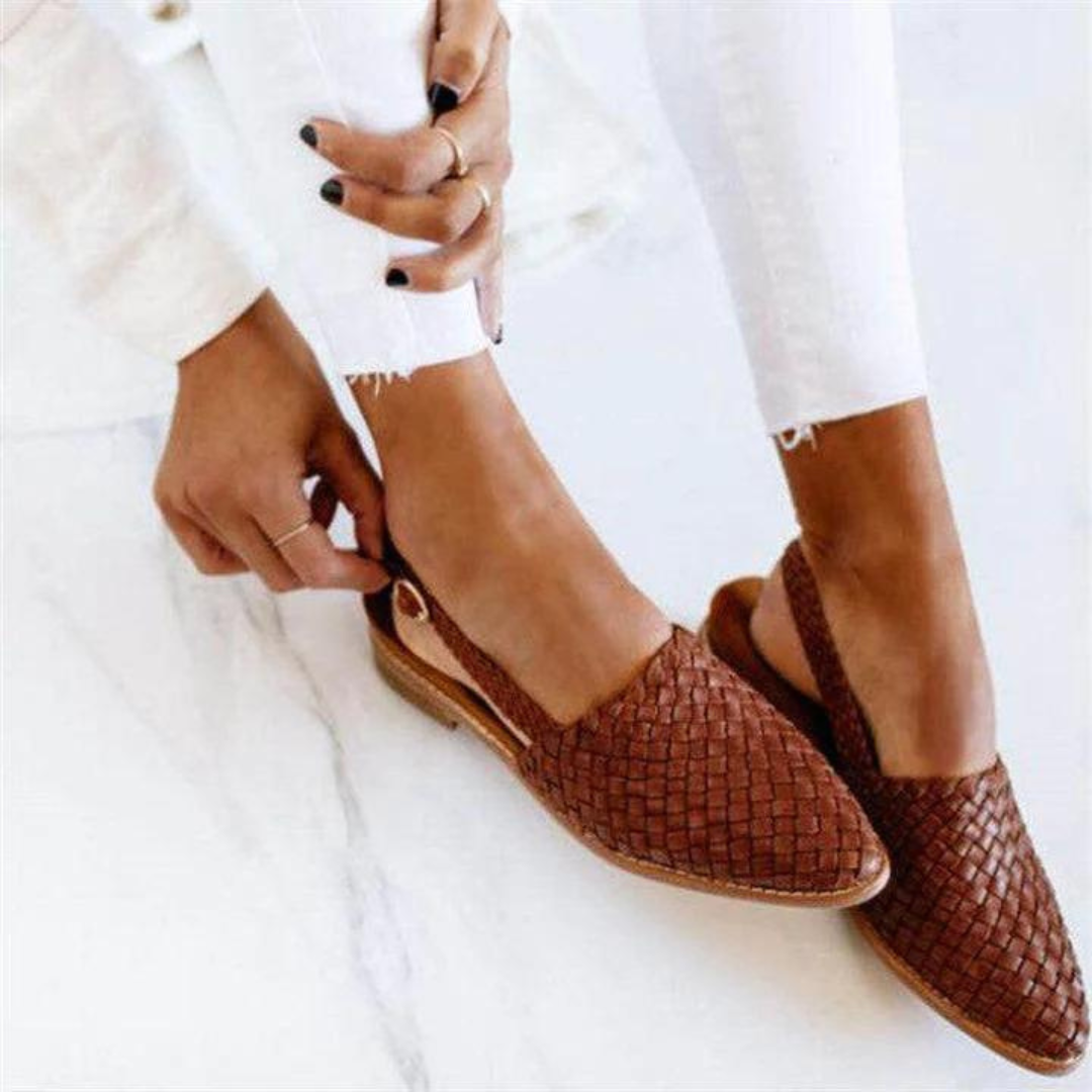 Ballerines femme au design tissé élégant et confortable. 0