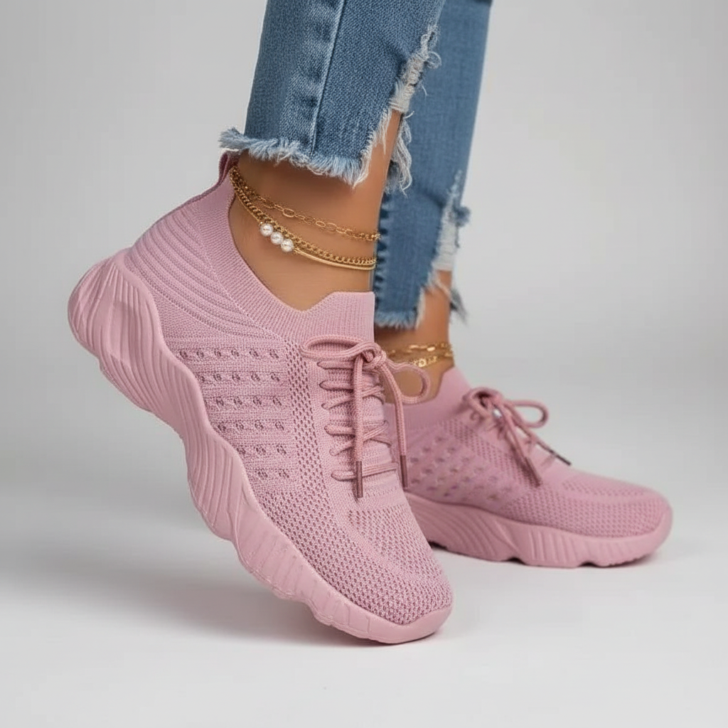 Baskets femme au style décontracté, conçues pour le confort avec une semelle antidérapante. - 5