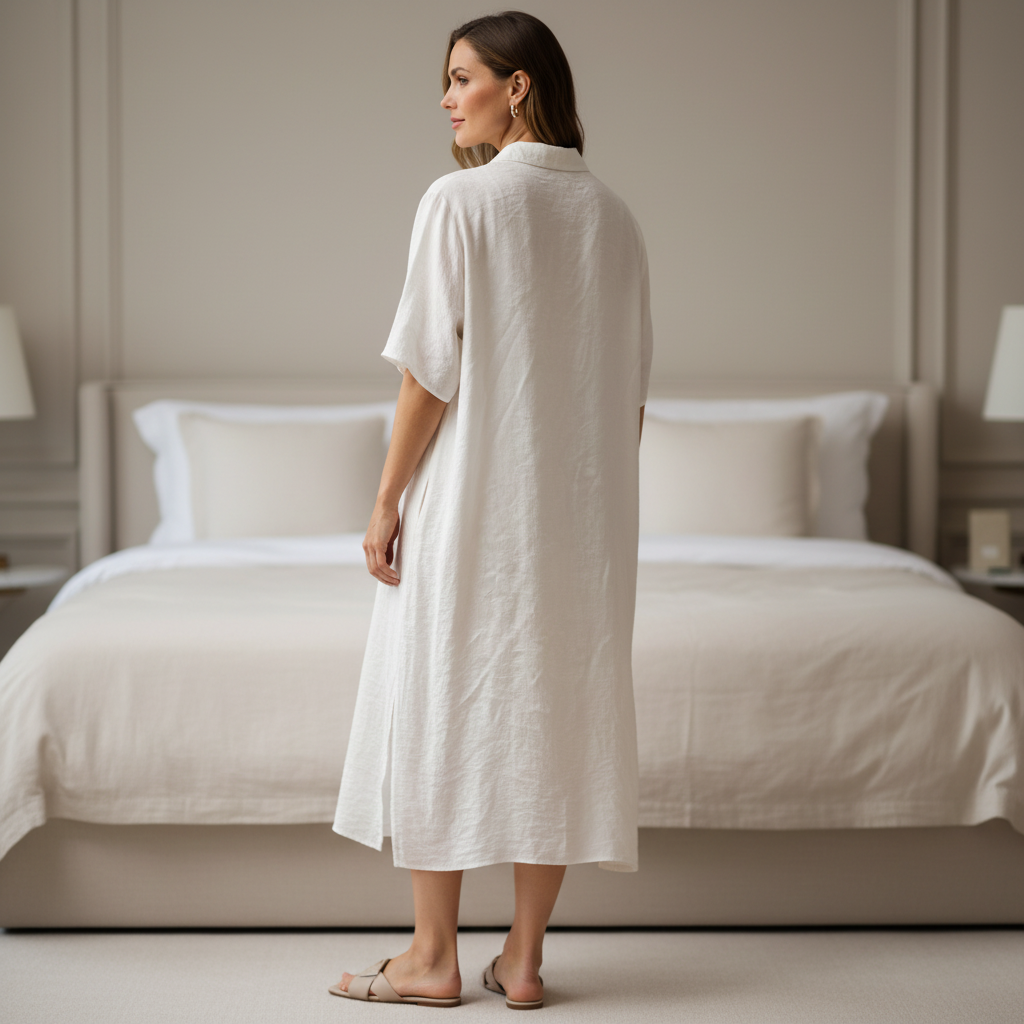Robe d'été légère, coupe féminine à mi-longueur. - 2