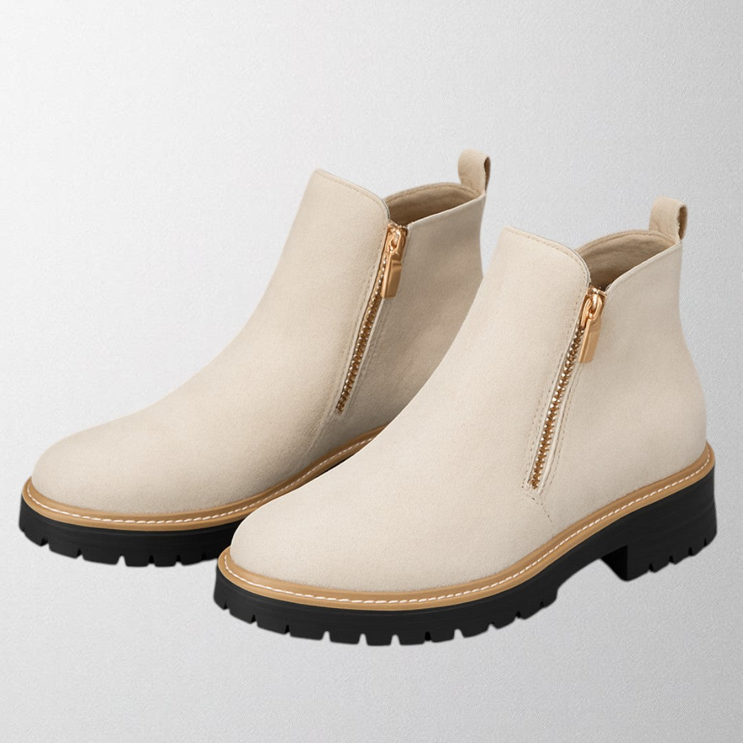 Chaussures femme élégantes à bout rond avec fermeture zippée latérale. 8