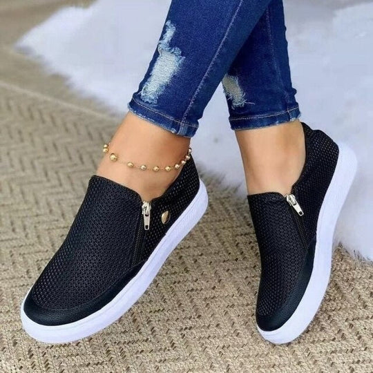 Chaussures femme zippées, au style décontracté et confortable. - 1