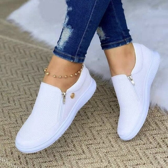 Chaussures femme zippées, au style décontracté et confortable. - 3