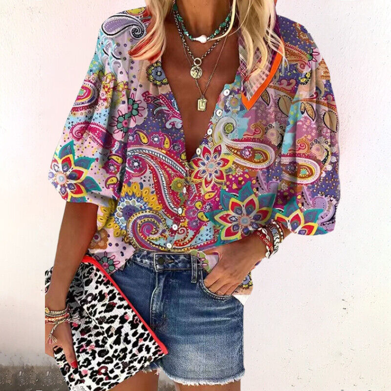 Chemisier femme chic, imprimé floral, coupe cintrée. - 2
