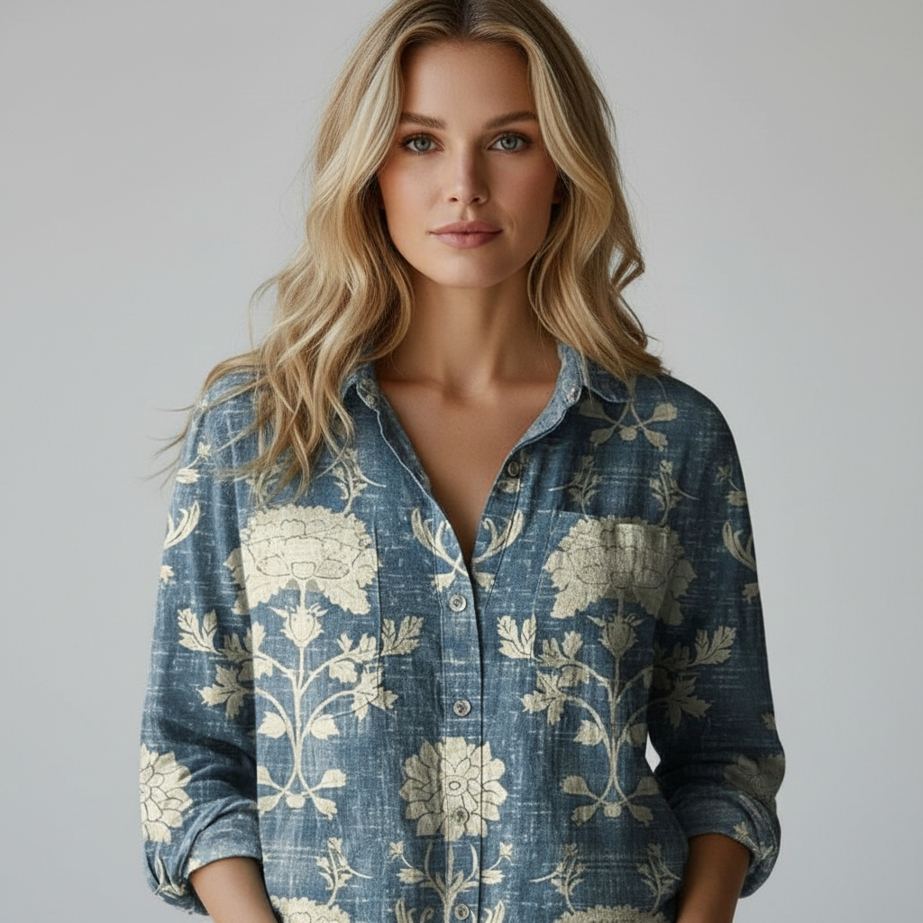 Chemisier tendance à imprimé bandana élégant. - 1