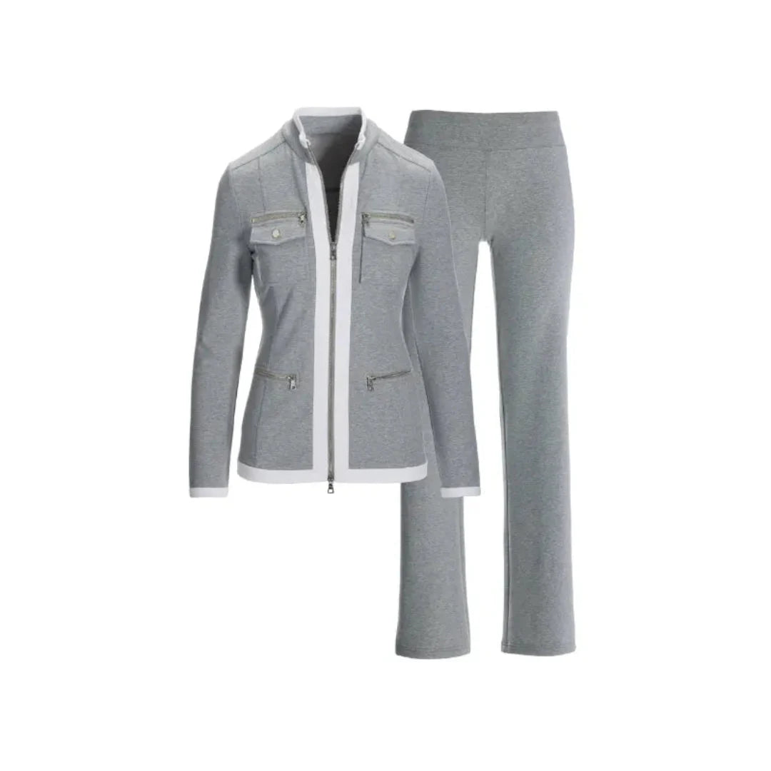Ensemble de vêtements d'intérieur femme, rayures contrastées, coupe confortable. - 3