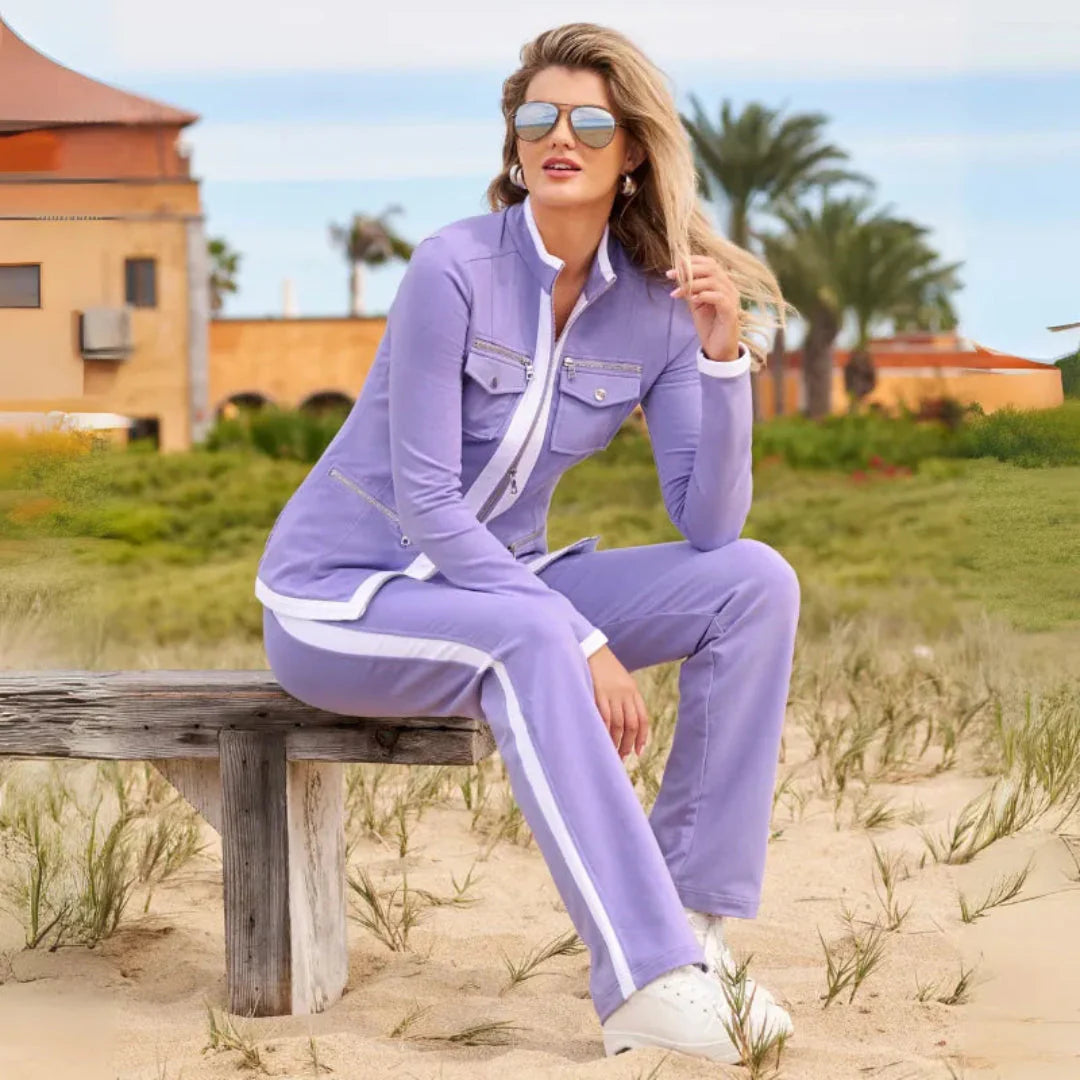 Ensemble de vêtements d'intérieur femme, rayures contrastées, coupe confortable. - 8