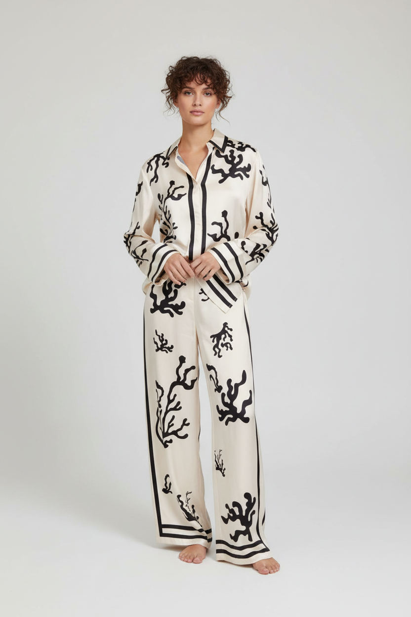 Ensemble deux pièces, silhouette ajustée et élégante, idéal pour des occasions formelles. - 1