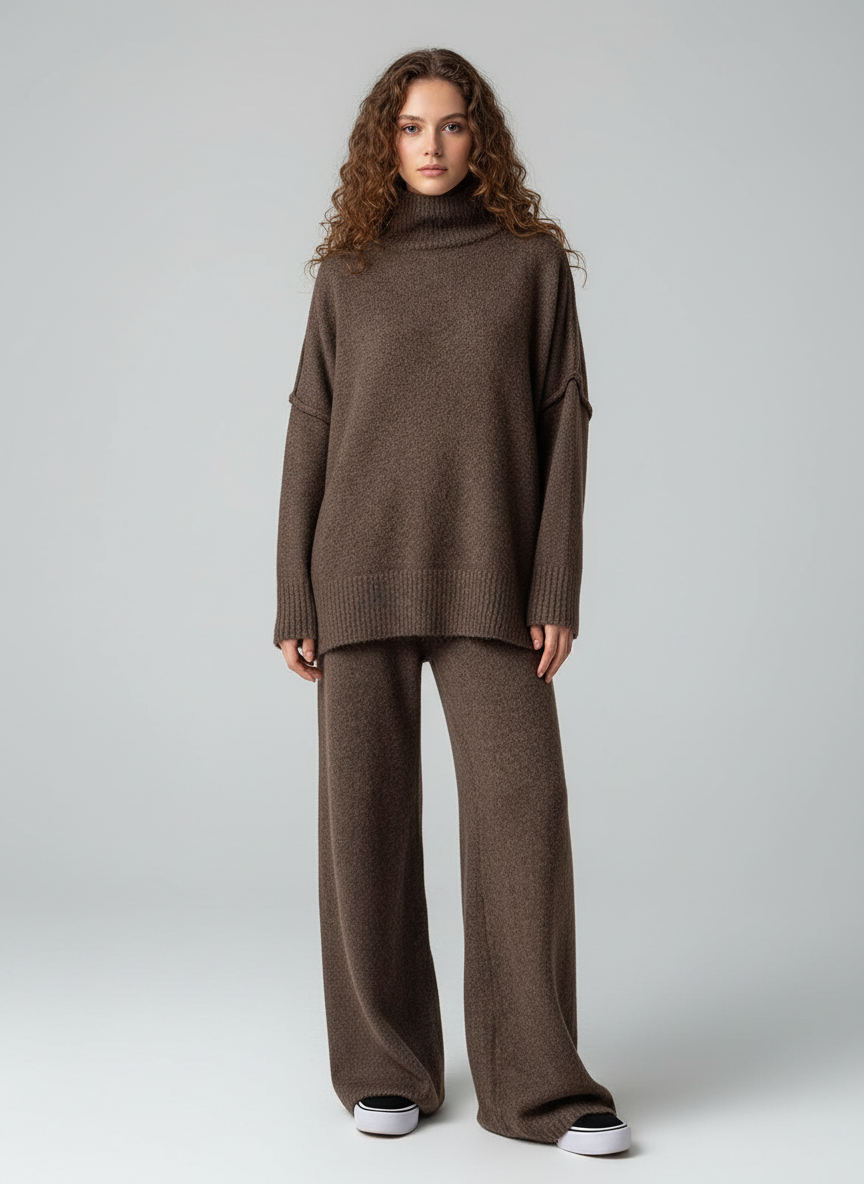 Ensemble femme, coupe décontractée élégante, silhouette flatteuse. - 1