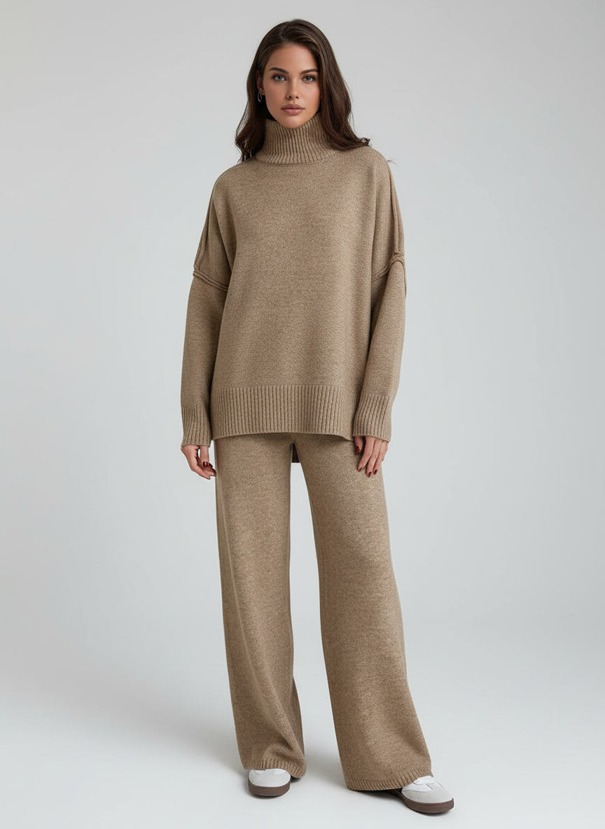 Ensemble femme, coupe décontractée élégante, silhouette flatteuse. - 4