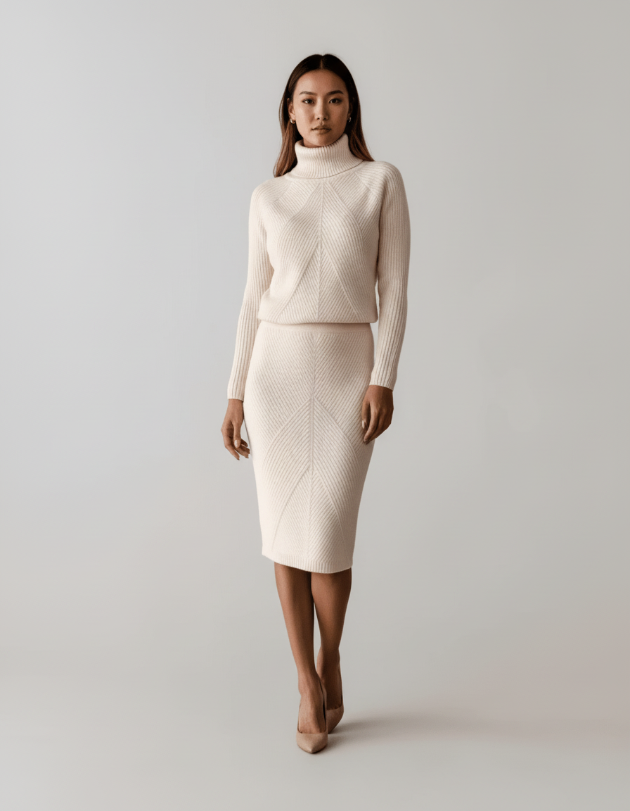 Ensemble deux pièces élégant avec coupe chic. - 3