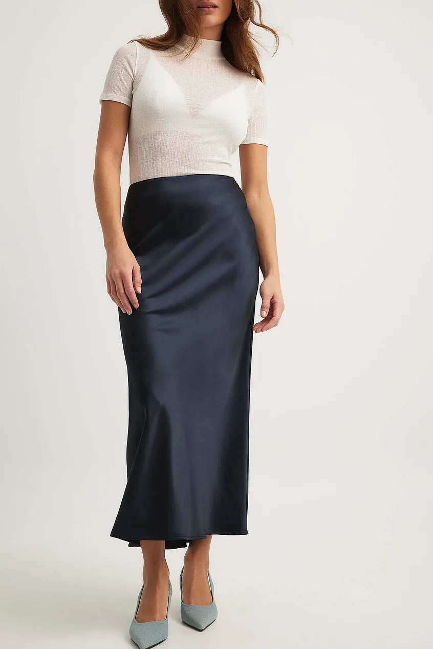 Jupe mi-longue taille haute élégante. - 10