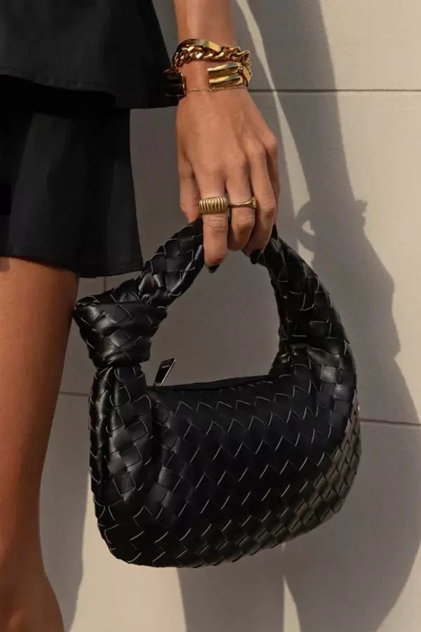 Mini sac bandoulière femme au design tissé, élégant et pratique. - 3