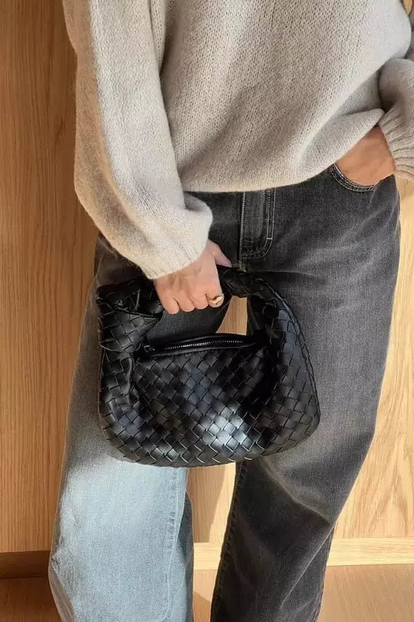 Mini sac bandoulière femme au design tissé, élégant et pratique. - 4