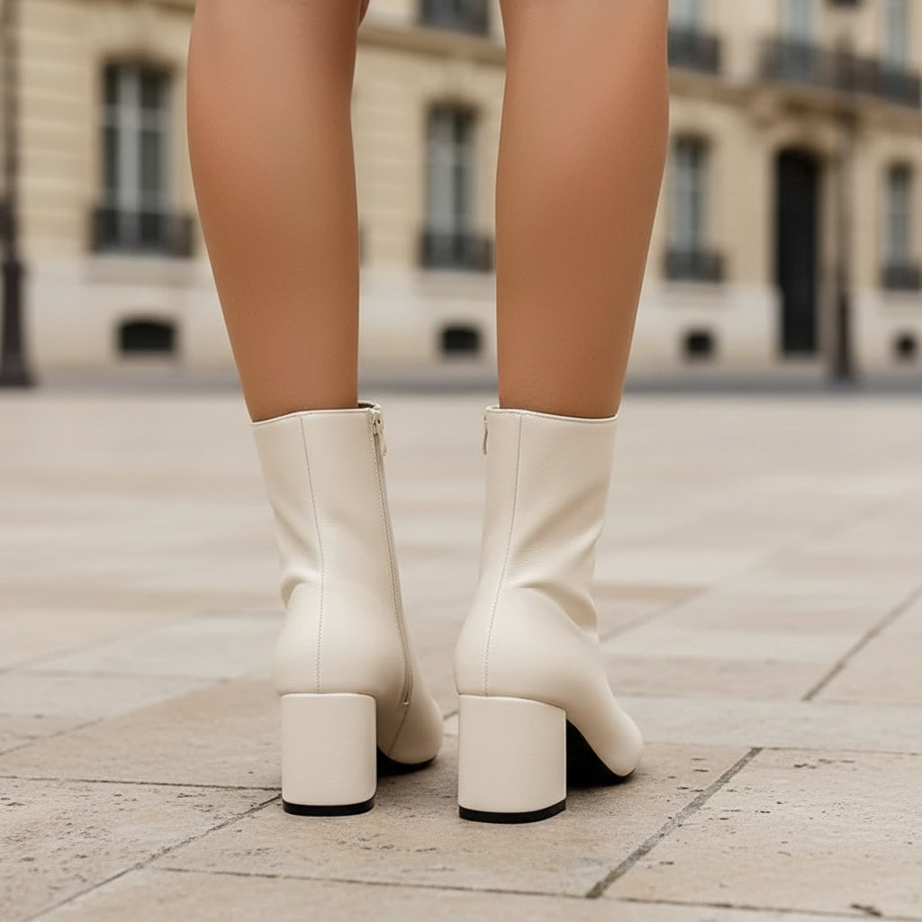 Bottines femme à talon bloc, au style élégant et moderne. - 5