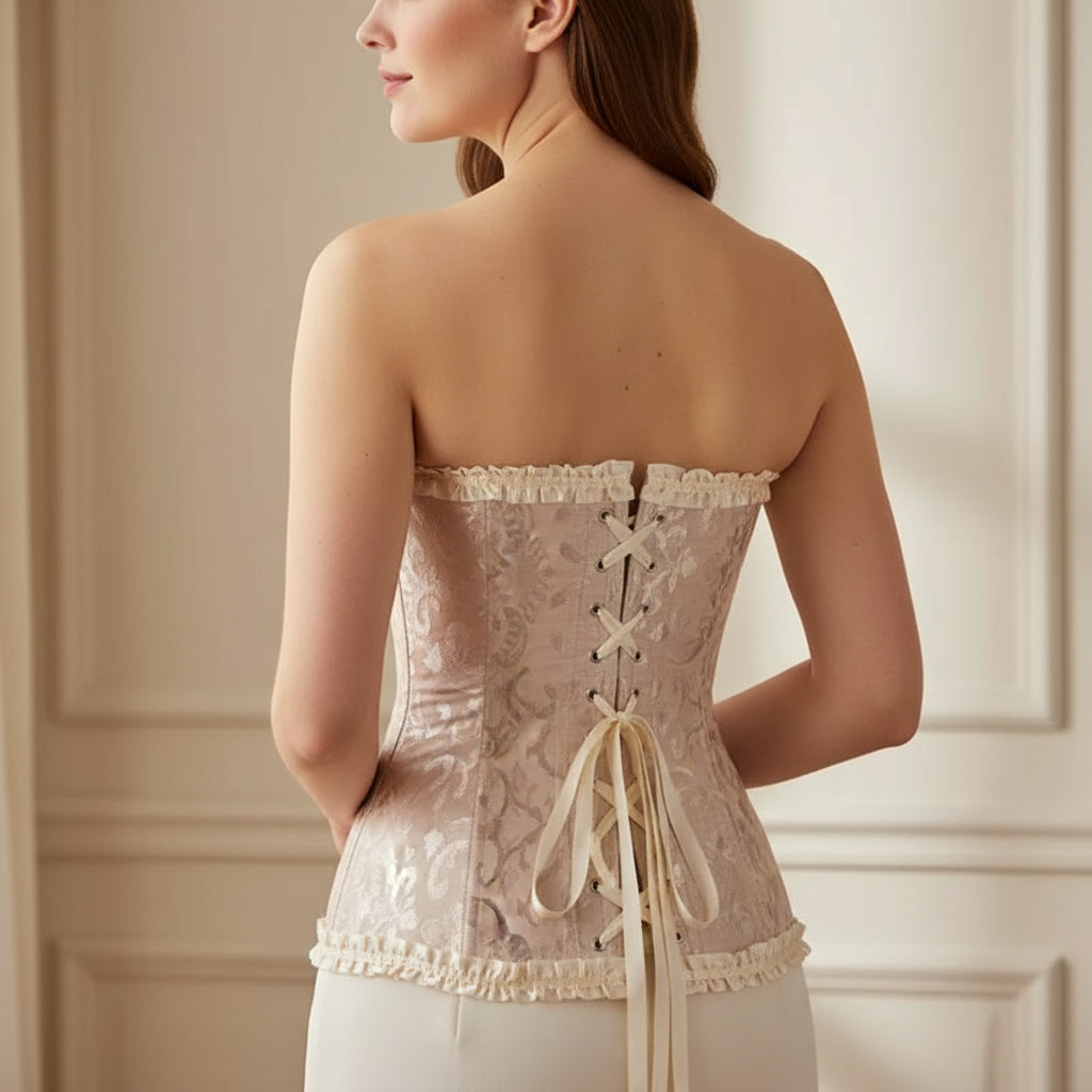 Corset femme sans bretelles, silhouette ajustée, style élégant. - 9