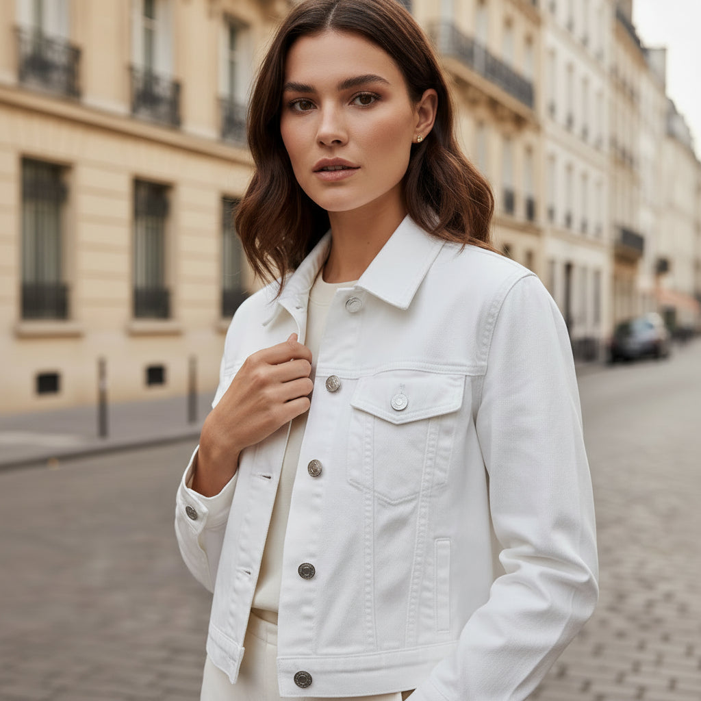 Veste en jeans femme, coupe confortable, style intemporel. - 6