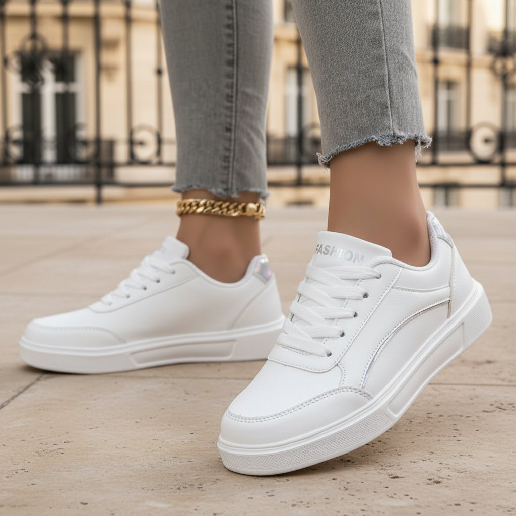 Baskets femme élégantes avec détails métalliques. - 6