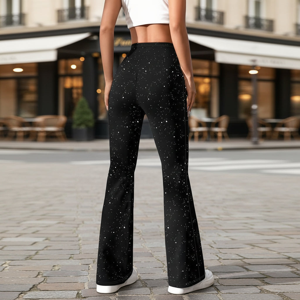 Pantalon femme évasé, style décontracté, confortable. - 4