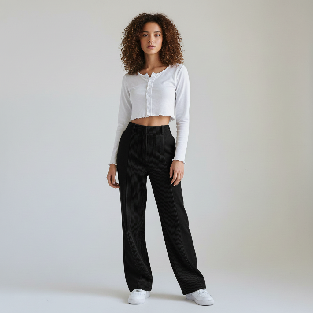 Pantalon femme à coupe confortable et moderne. - 2