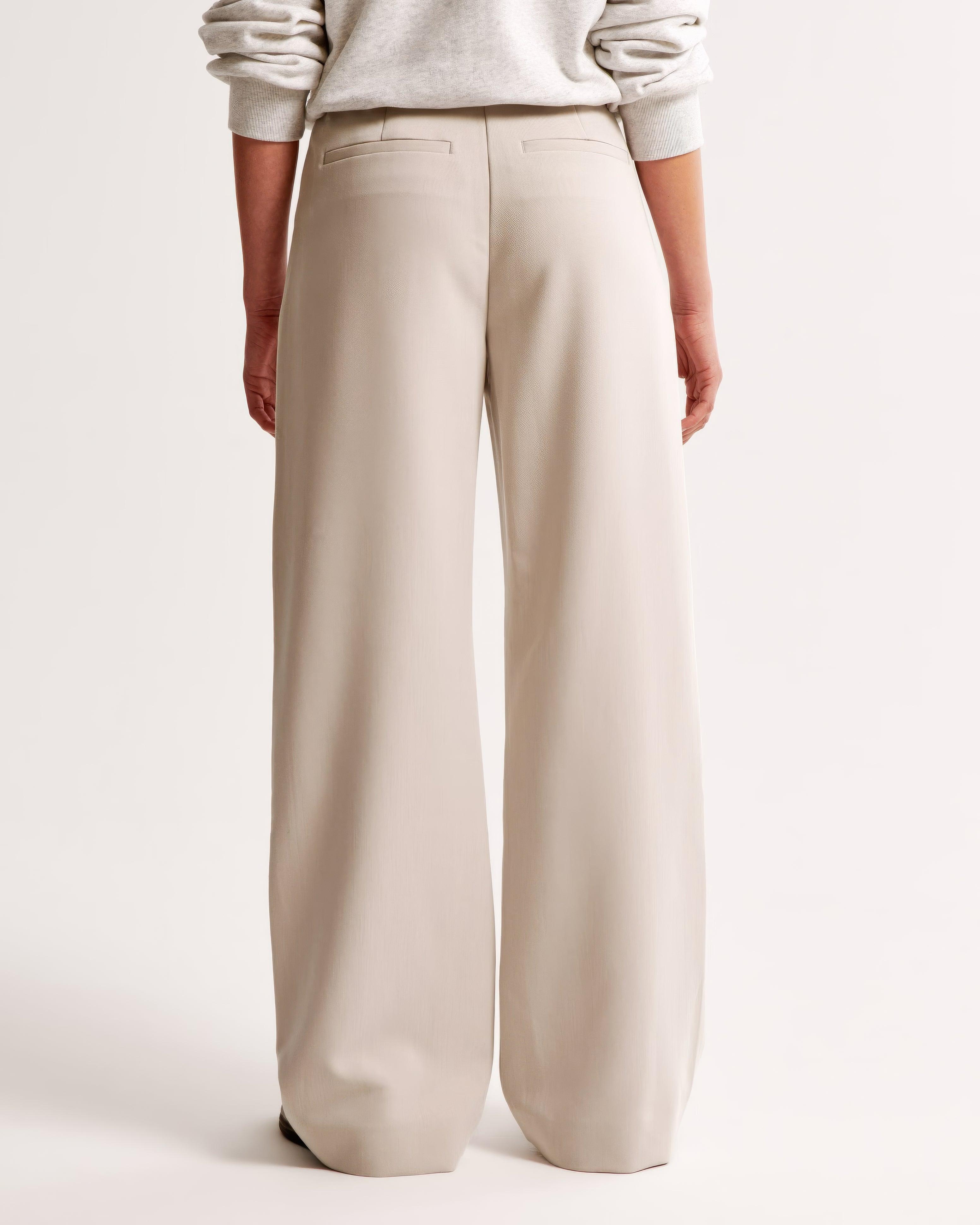 Pantalon femme plissé, coupe fuselée élégante. - 5