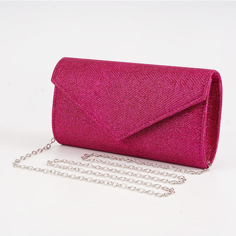 Pochette élégante avec design pailleté et chaîne amovible. - 10