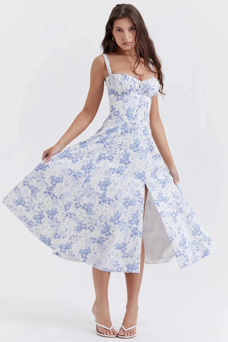 Robe d'été bustier à imprimé floral élégant. 12