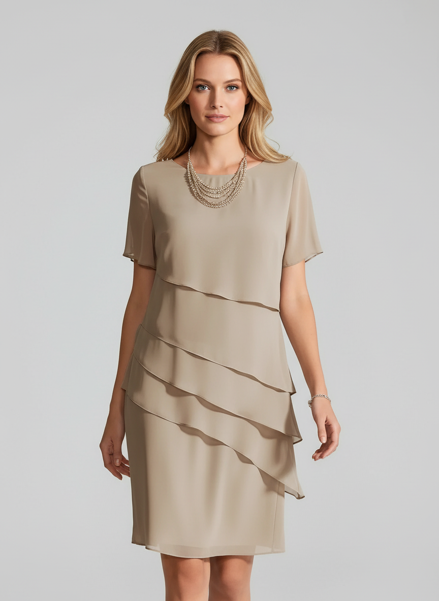 Robe élégante pour soirées et occasions spéciales, silhouette fluide et chic. - 4