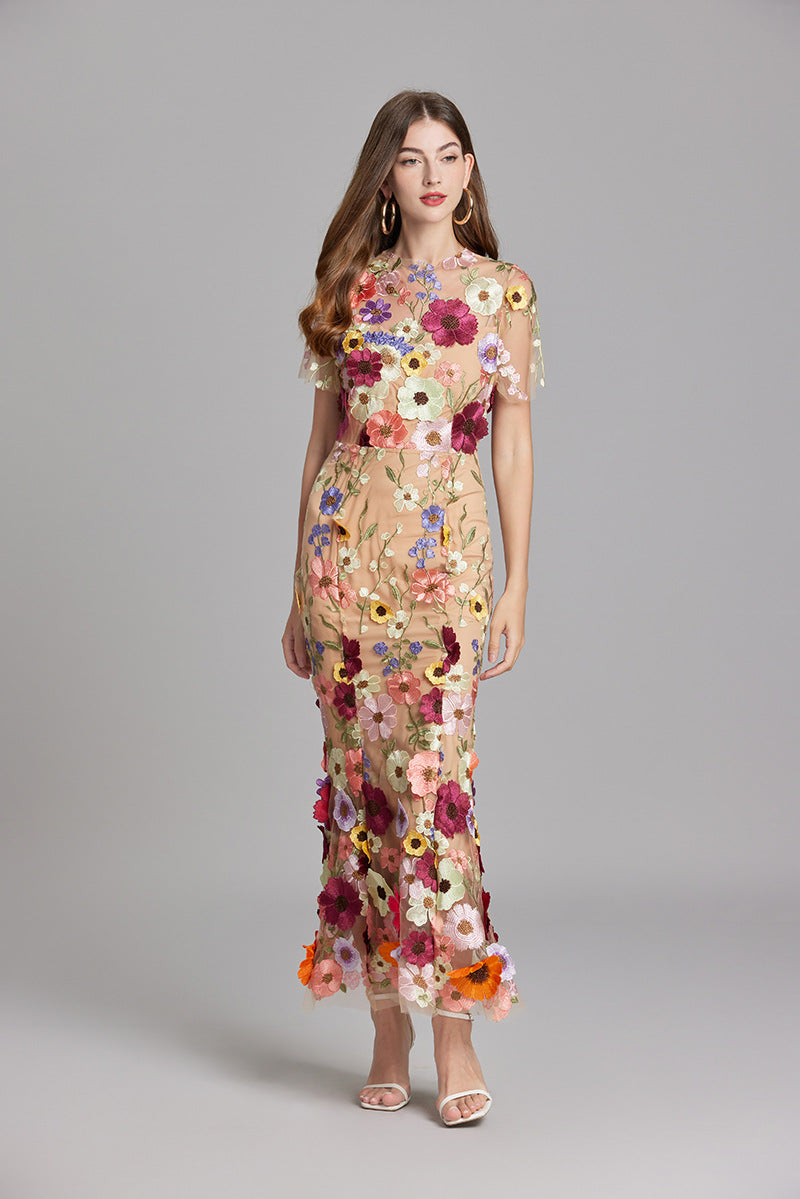 Robe longue à imprimé floral élégant. - 11
