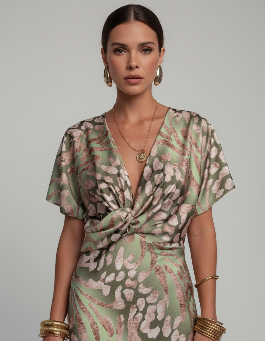 Robe maxi élégante à silhouette fluide et design chic. - 2