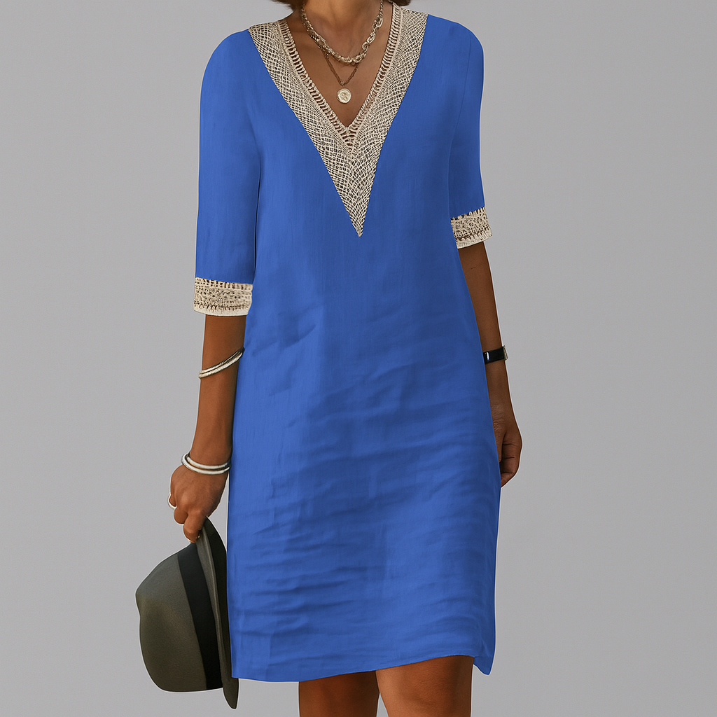 Robe midi chic à coupe aérienne féminine. - 3