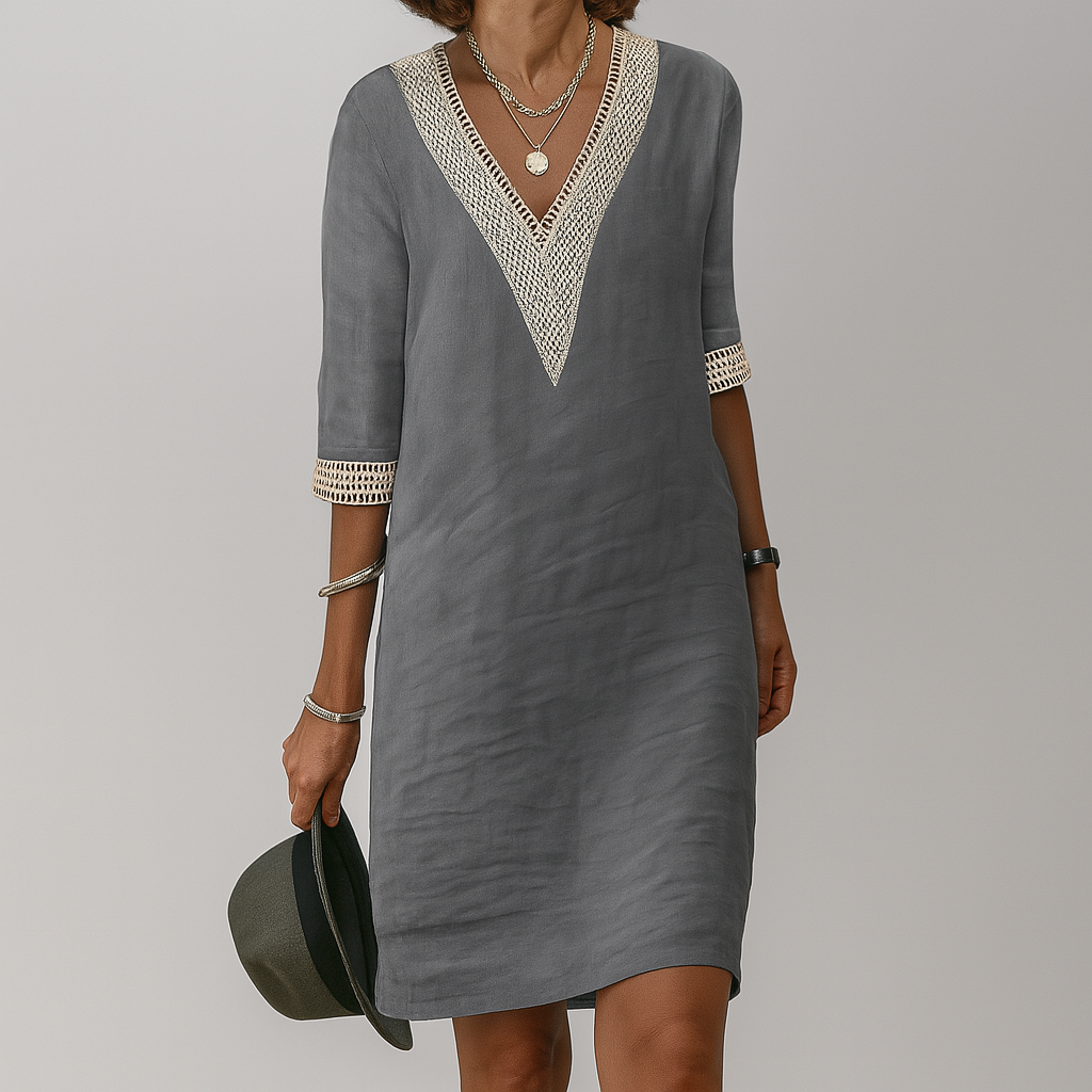 Robe midi chic à coupe aérienne féminine. - 4