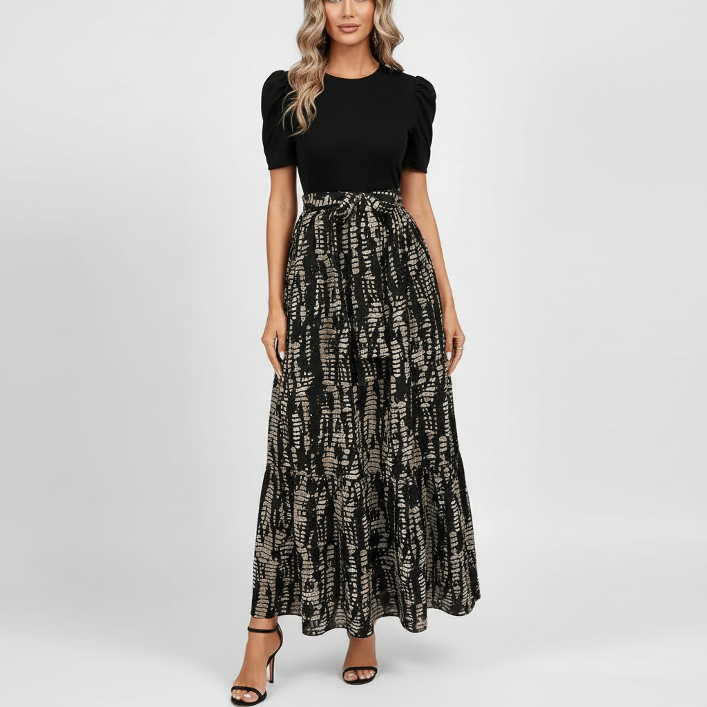 Robe midi élégante, chic et fluide, idéale pour les occasions formelles. - 2