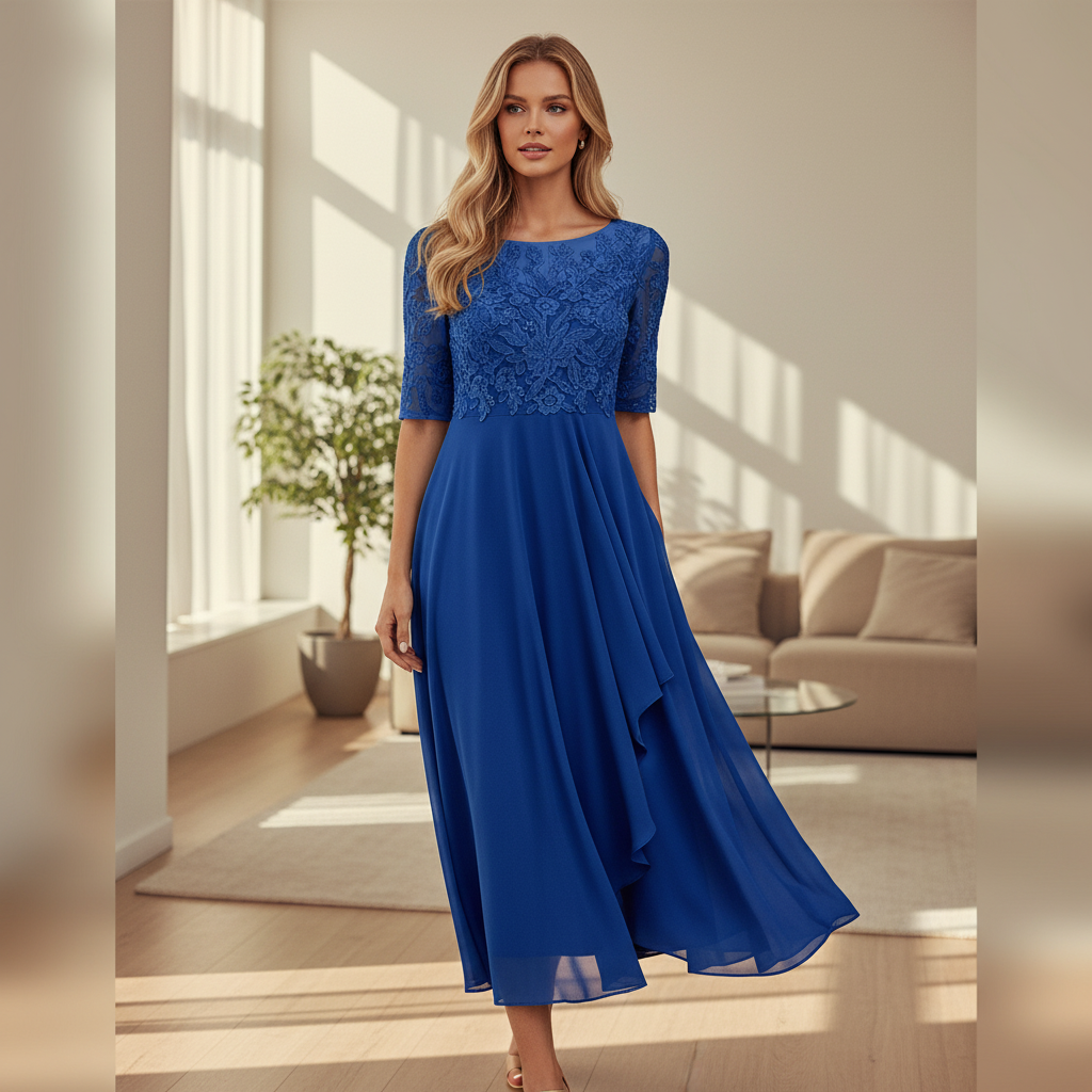 Robe midi élégante à coupe flatteuse, idéale pour des occasions formelles. - 2