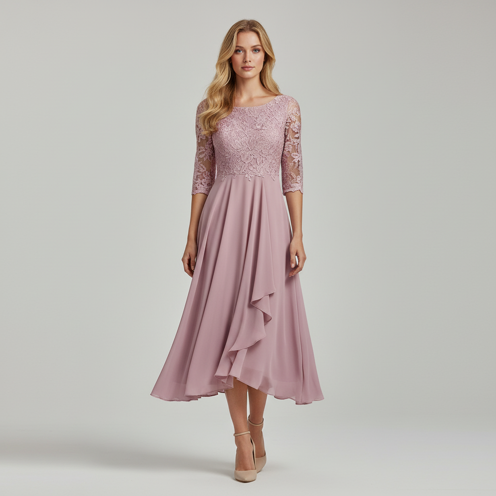 Robe midi élégante à coupe flatteuse, idéale pour des occasions formelles. - 3