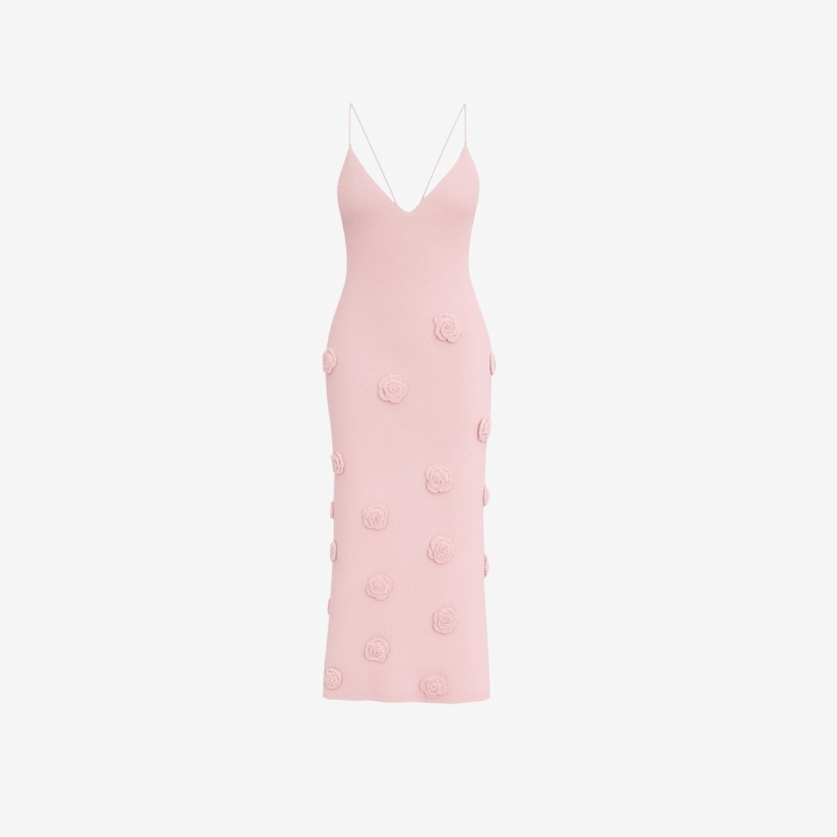 Robe midi élégante avec décolleté plongeant et dos ouvert à lacets. 4