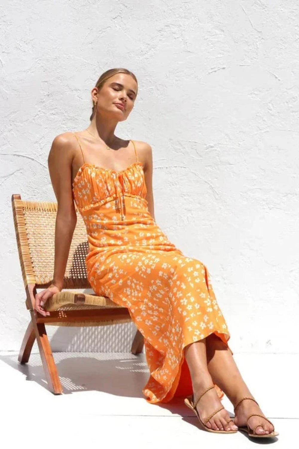 Robe midi évasée à imprimé floral chic pour femme. - 3