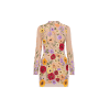 Robe mini élégante à dos nu avec appliques florales. 7