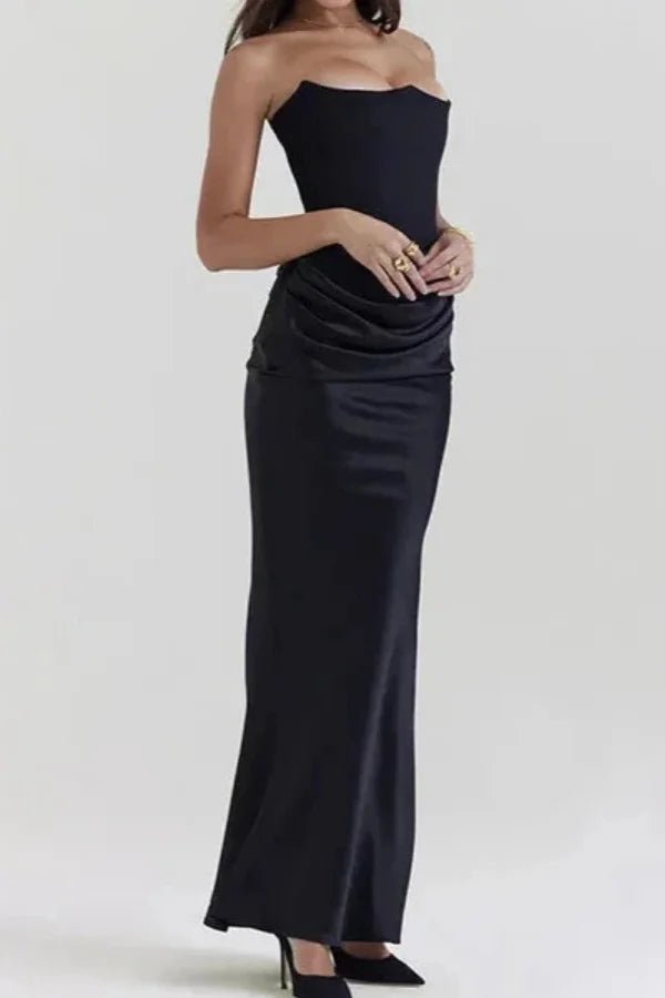 Robe soirée avec corsage sculpté et silhouette élégante. 3