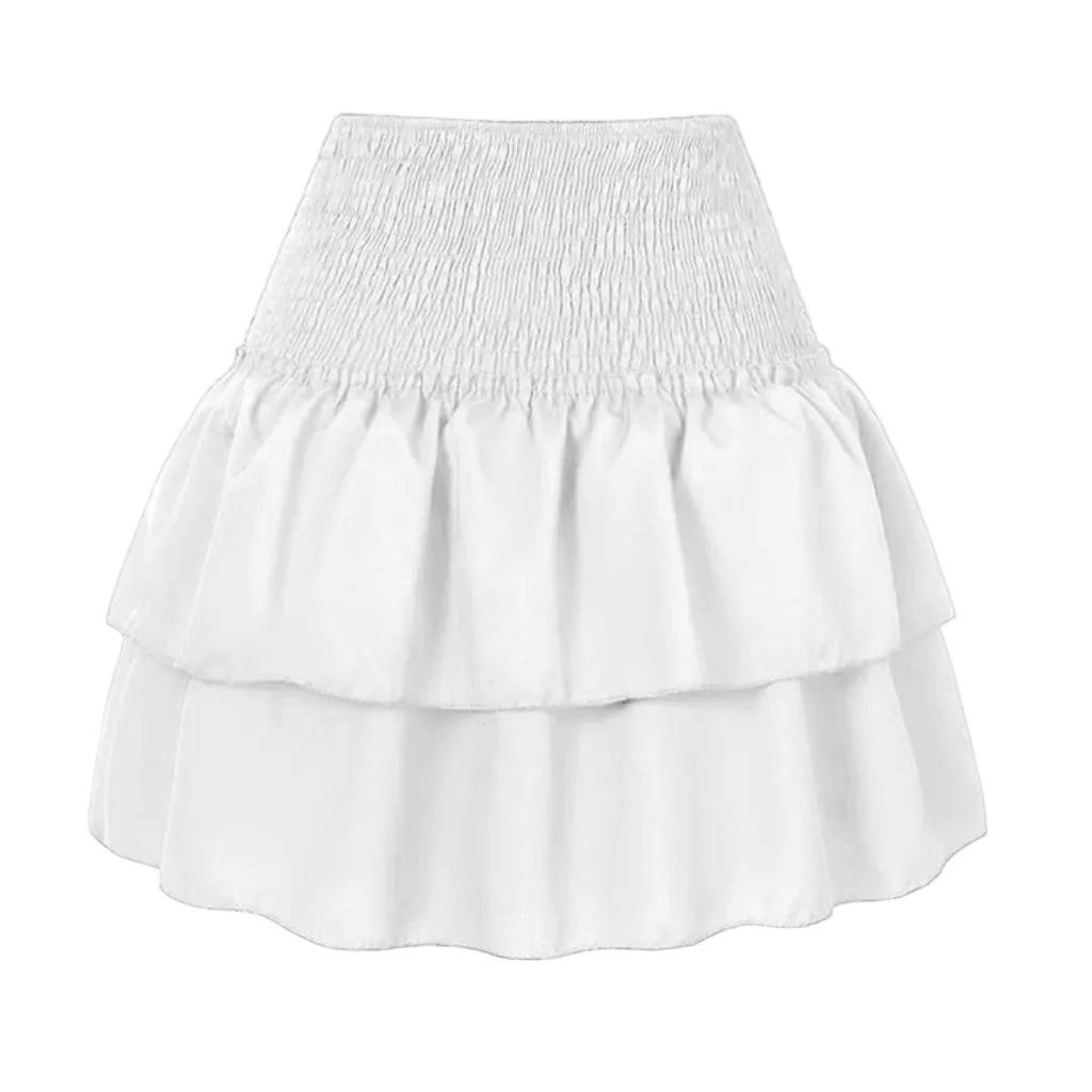 Jupe courte femme fluide, taille haute, style décontracté. - 10