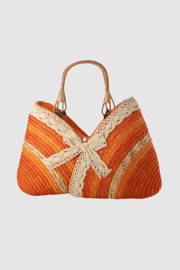 Sac à main femme élégant à rayures arc-en-ciel. - 2