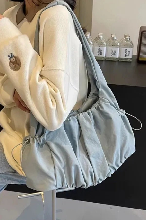 Sac bandoulière femme au design plissé, chic et polyvalent. - 4