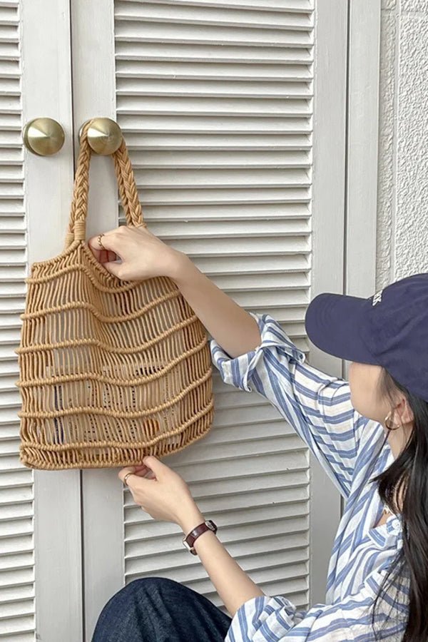 Sac fourre-tout femme au design tissé élégant et à la silhouette spacieuse. - 4