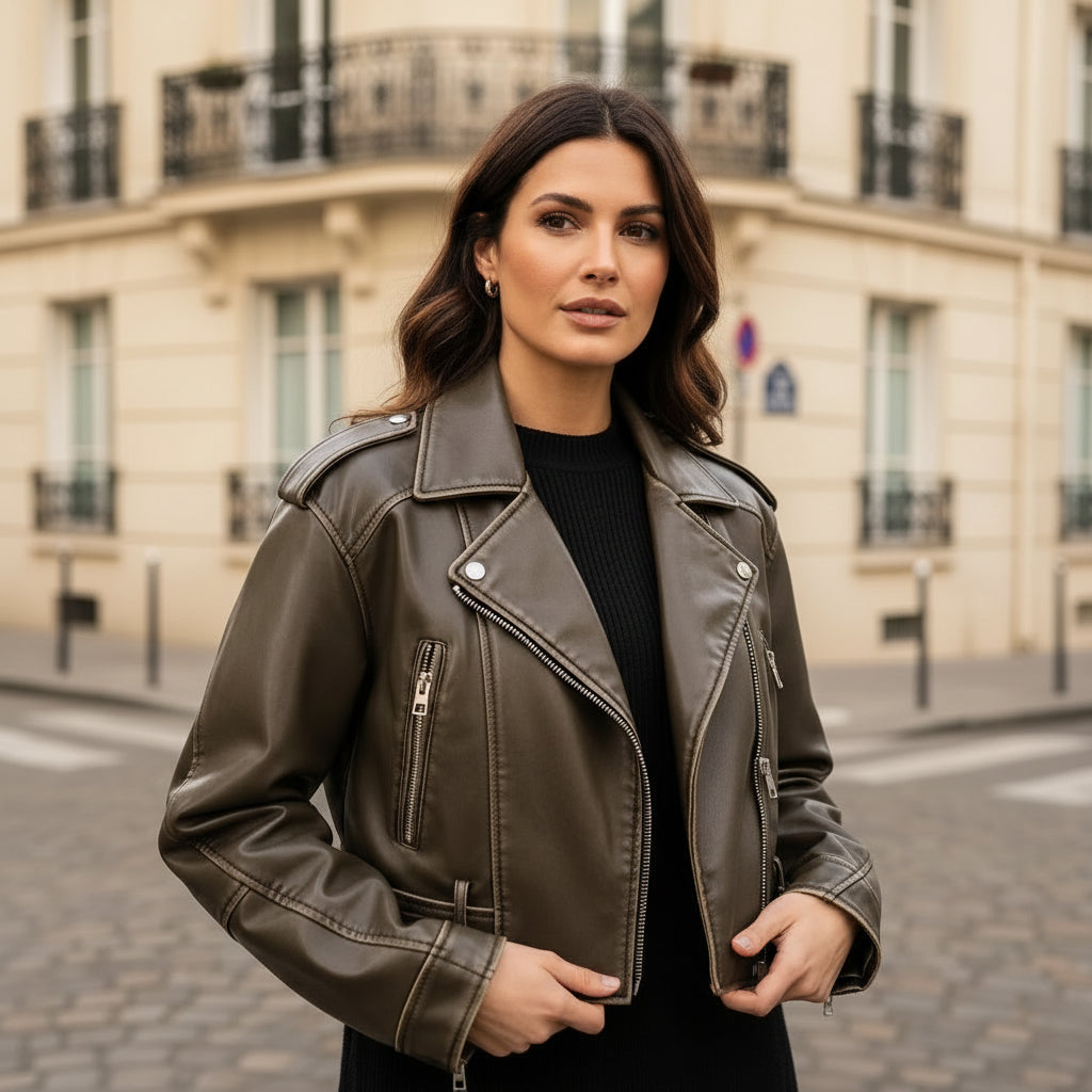 Veste femme oversized cintrée avec ceinture. - 1