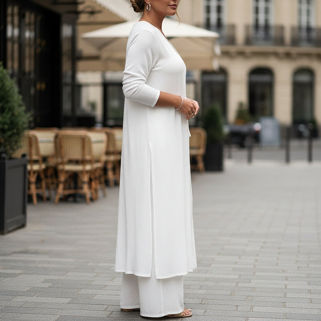 Ensemble décontracté femme, design fluide, coupe confortable. - 2