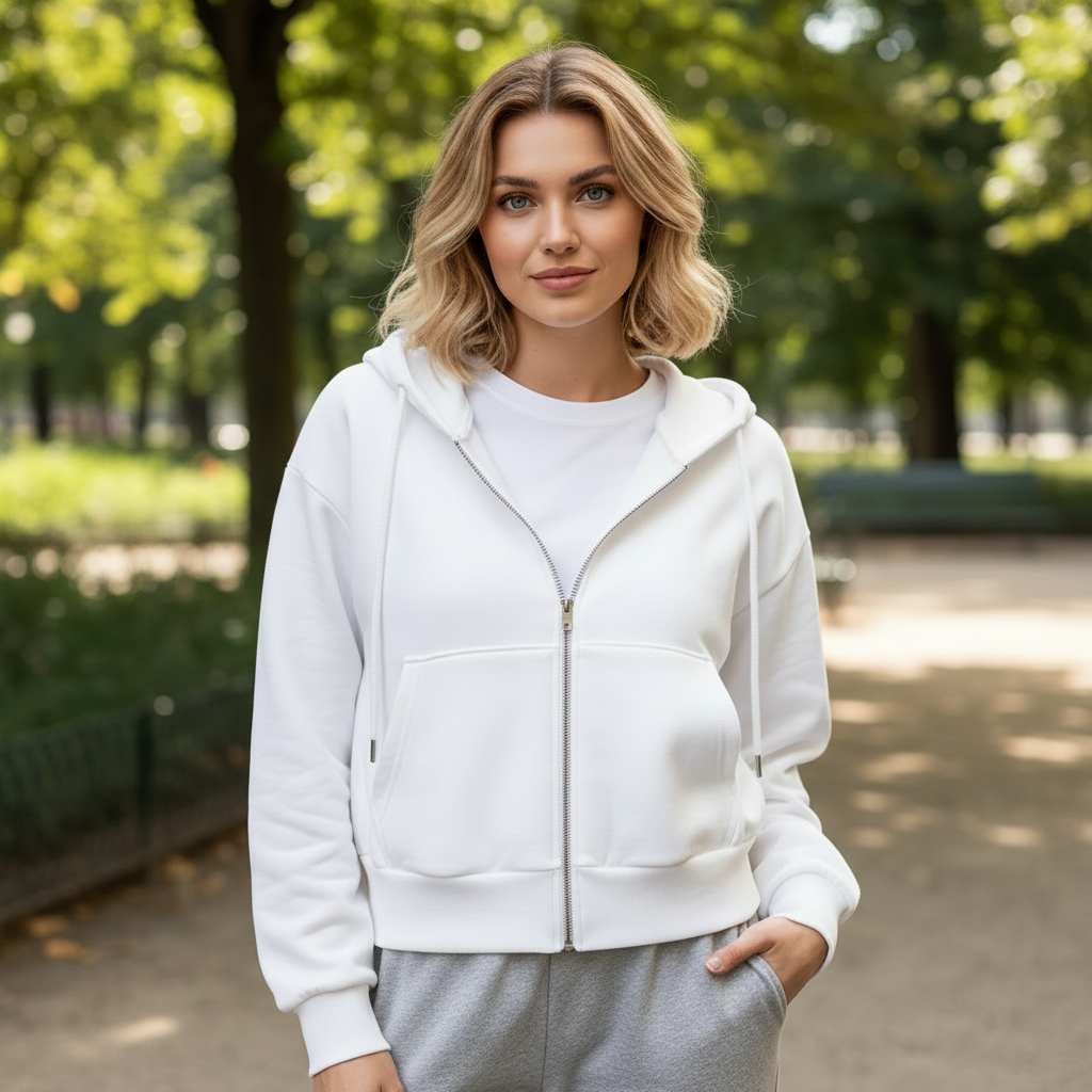 Hoodie femme, coupe décontractée, style quotidien. - 1