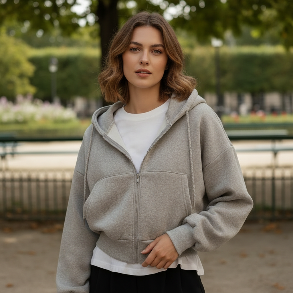 Hoodie femme, coupe décontractée, style quotidien. - 2