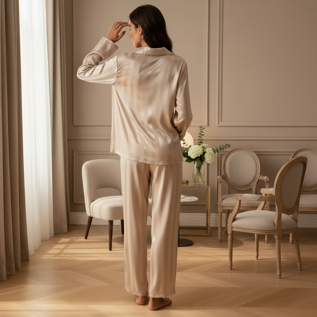 Pyjama femme au design élégant avec une coupe confortable. - 3