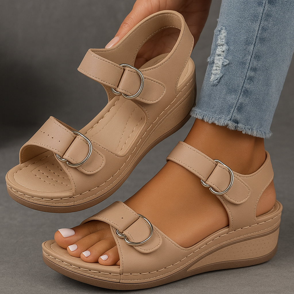 Sandales femme à talon compensé, style élégant et confortable pour le quotidien. 4