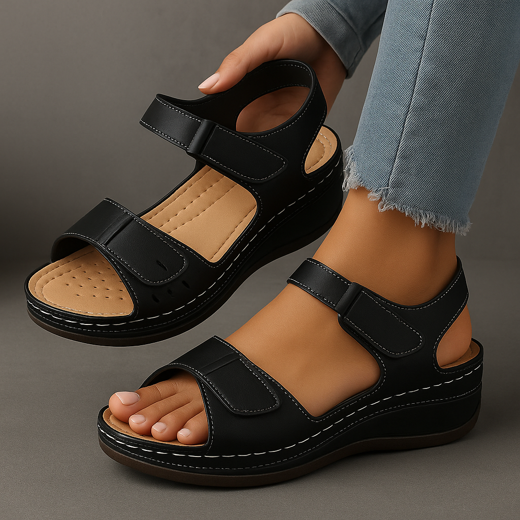 Sandales femme à talon compensé, style élégant et confortable pour le quotidien. 9