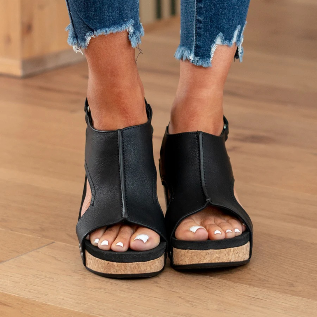 Sandales compensées, style élégant et confortable, parfaites pour les occasions décontractées. 4